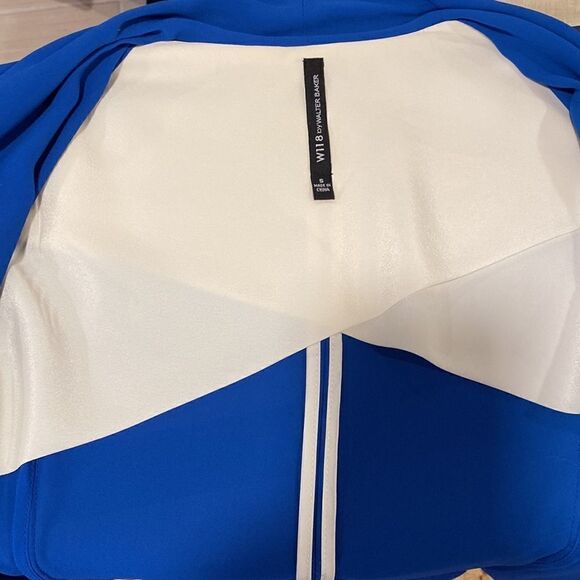 W118 by Walter Baker blue lightweight open front jacket size S - Picture 8 of 11